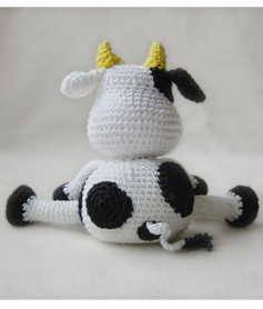 Crochet: amigurumi cow, cow pattern, continuous spiral
